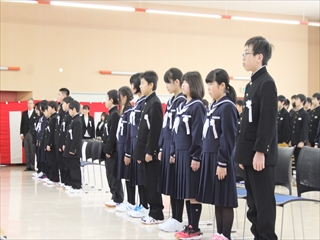 <p>4月6日 寿都中学校入学式</p>